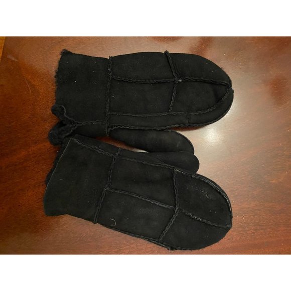 Ladies Portolano Shearling Black Gloves Size M - Picture 2 of 4